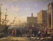 Claude Lorrain View of a Port with the Capitol (mk05) oil painting on canvas